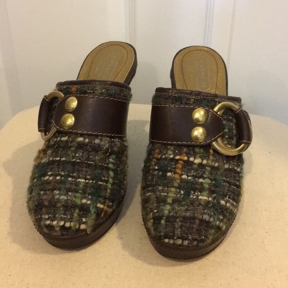 Coach tweedy fun but classy mule, size 7.5 - Picture 2 of 8